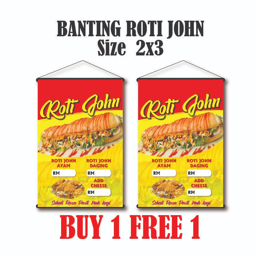BANTING 2x3 ROTI JOHN BUY 1 ฟรี 1 ออกแบบโดยสุดขีด