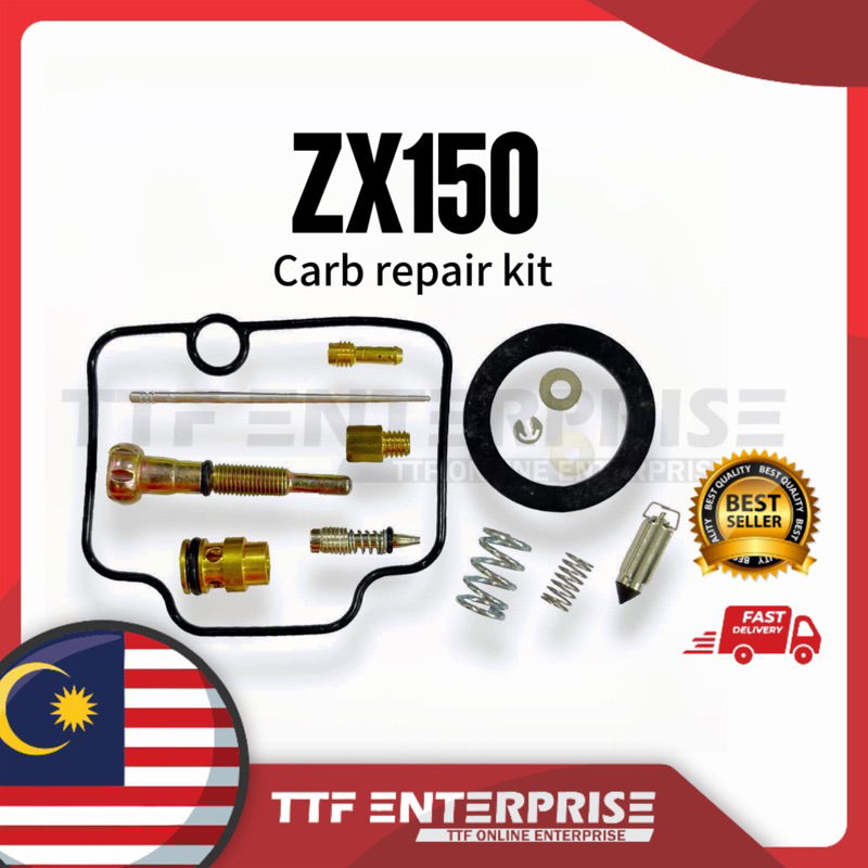 KAWASAKI ZX150 CARB REPAIR KIT (A) KARBURETOR KIT SET STANDANRD ZX150 ZX-150 ZX 150