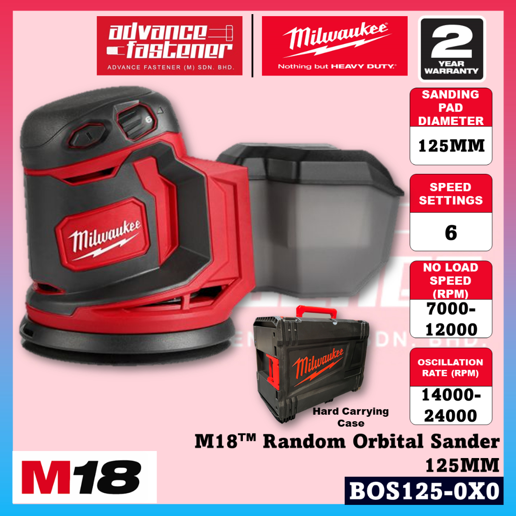 MILWAUKEE BOS125-501B / BOS125-0X0 M18TM Random Orbital Sander 125MM