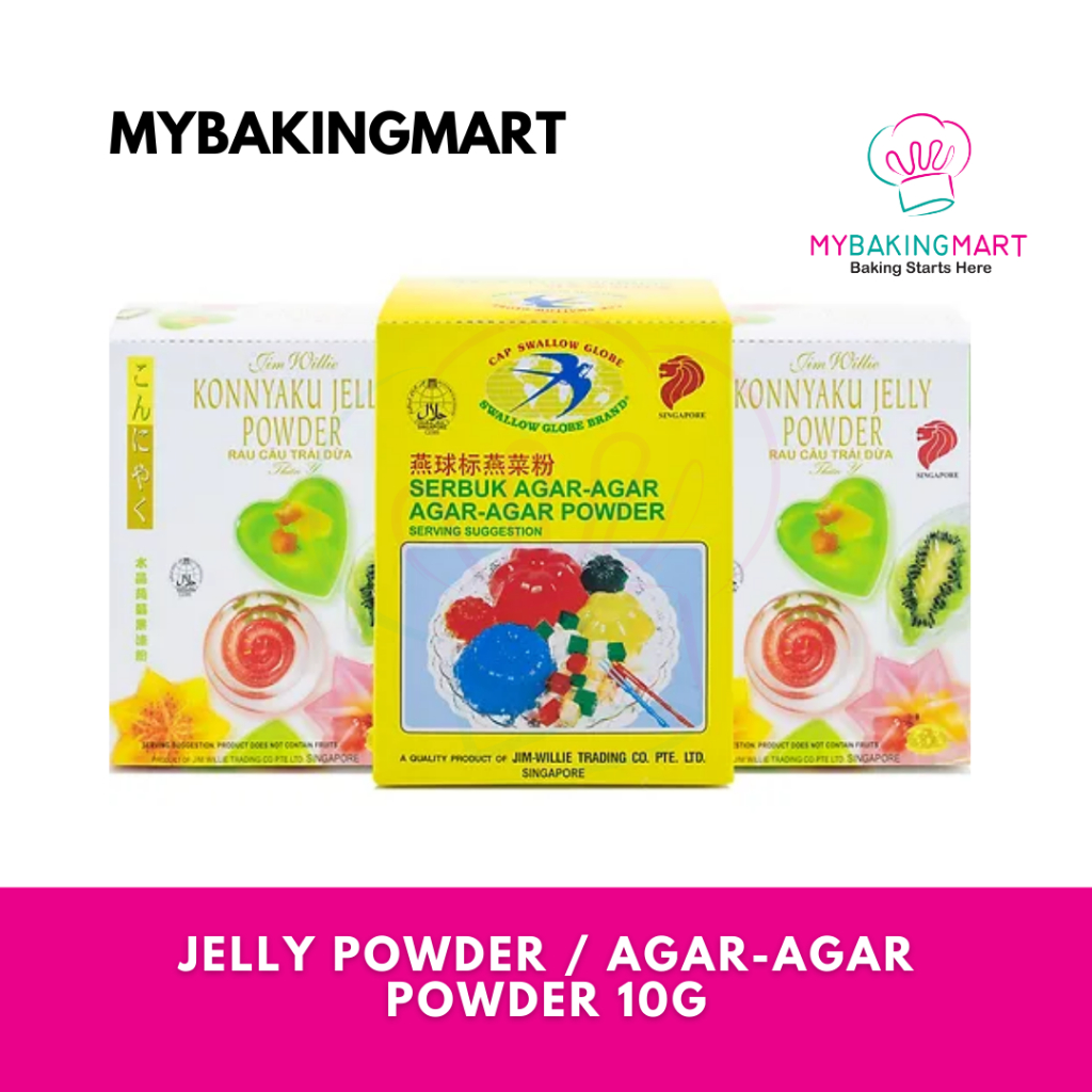 Swallow Globe Agar-agar Powder / Konnyaku Jelly Powder 10g - Serbuk Agar-agar Serbuk Jelly ฮาลาล