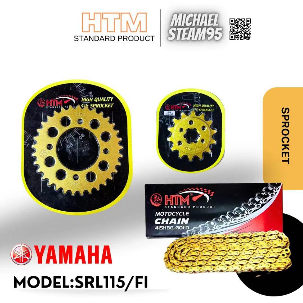 YAMAHA 415 SPROCKET SET SRL115 SRL115ZR SIZE 415 CHAIN 415