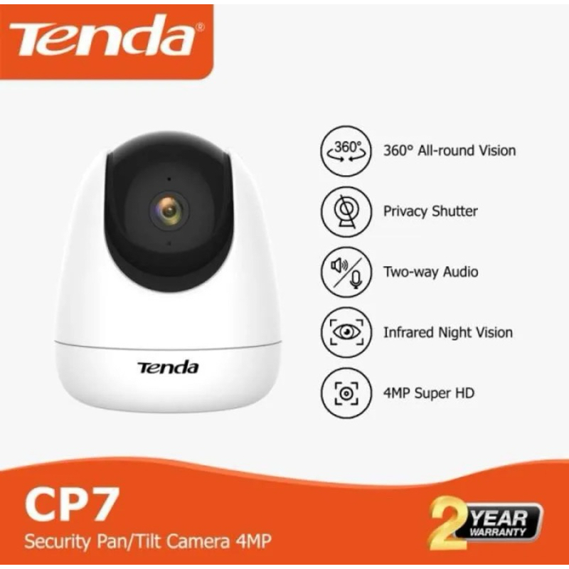 Tenda CP7 4MP 2K QHD 1080P HD ในร่ม scenarios Home WiFi กล้องวงจรปิด IP Security Pan/Tilt กล้อง