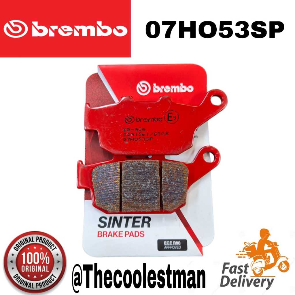 100 Made In italy Brembo Sinter ผ้าเบรคมอเตอร์ไซค์ (REAR) X-ADV 750 Z800 Z900 VERSYS 650 CBR 250 (07