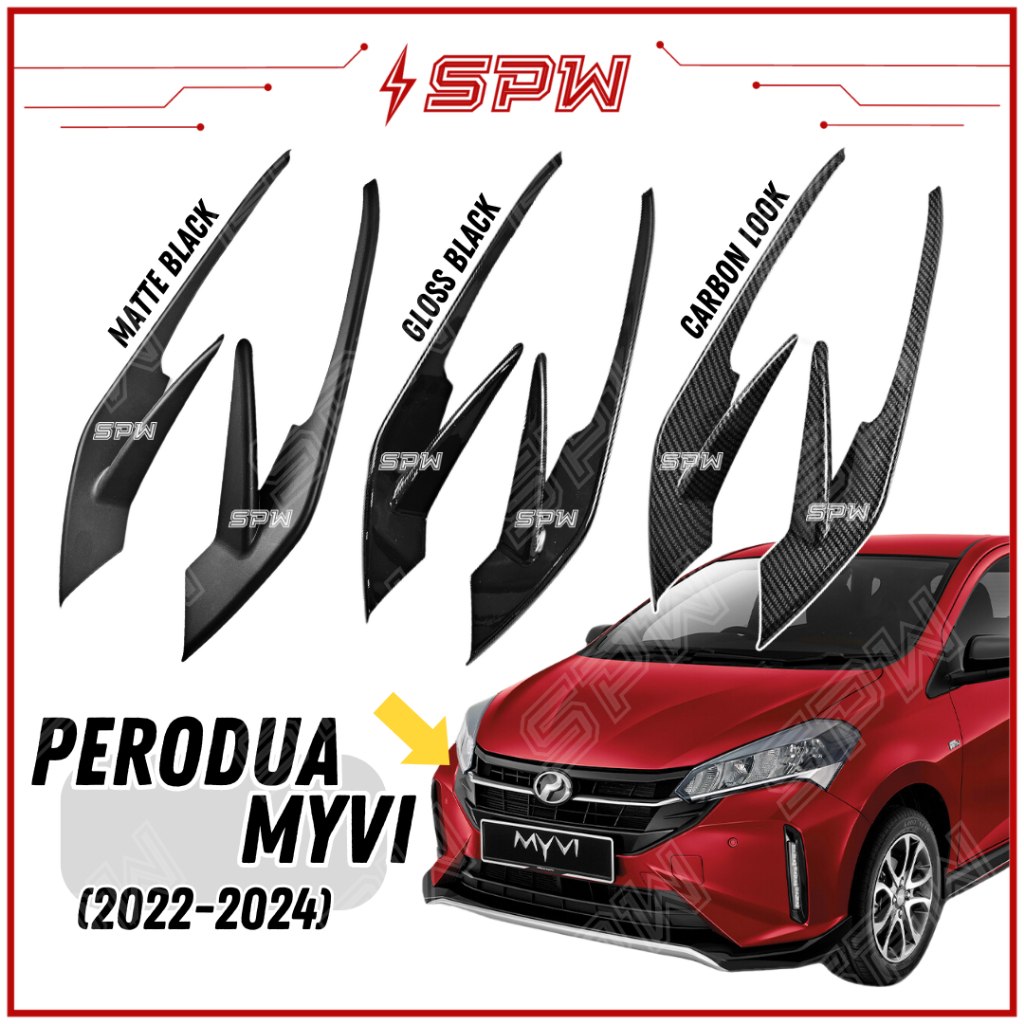 Perodua Myvi (2022-2025) G3 Facelift กระจังหน้า Trim Garnish Grille Grilles Myvi FL Gen3 MG3 ABS อุป