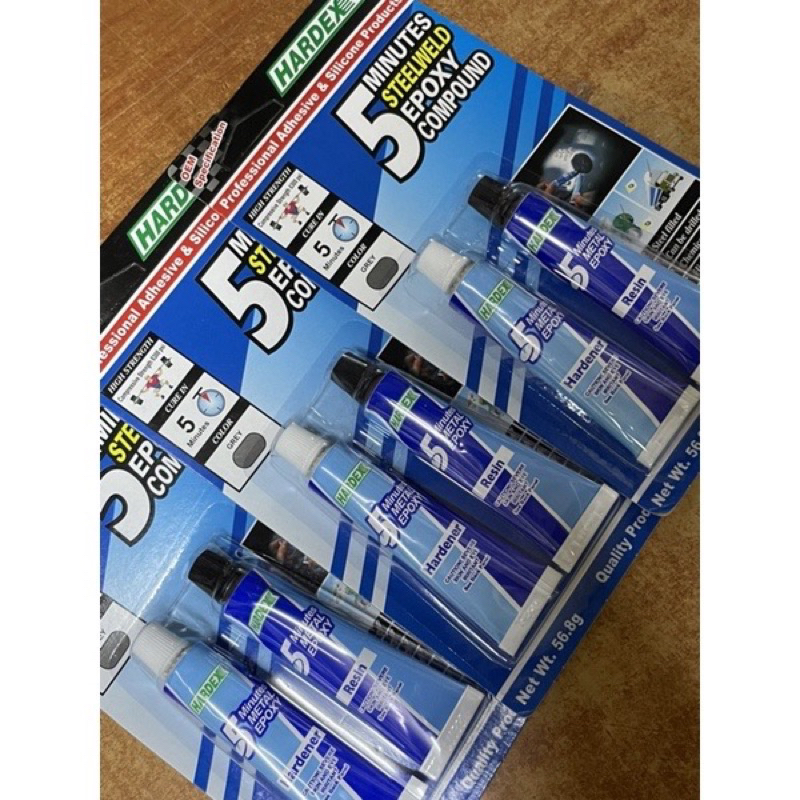 Hardex He-5 5 นาทีโลหะเชื่อมอีพ็อกซี่ Compound 56.8G He-205 5 นาที Clear Epoxy Compound 28.4G
