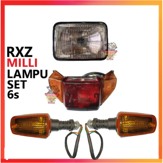 REMPIT RXZ 3XL MILI BOSH สัญญาณ L/R หัวโคมไฟไฟท้าย Lampu Depan Lampu Belakang Full Lampu ชุดไฟหน้า