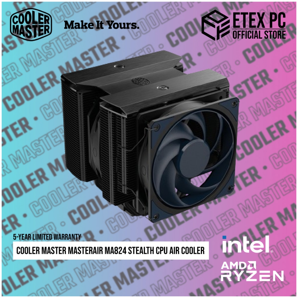 Cooler Master MasterAir MA824 Stealth CPU Air Cooler MAM-D8PN-318PK-R1