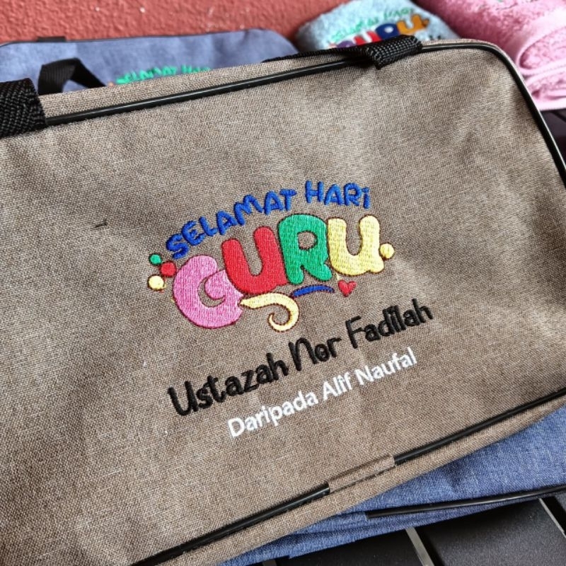 TEACHERS DAY / NAME EMBROIDERED BAG