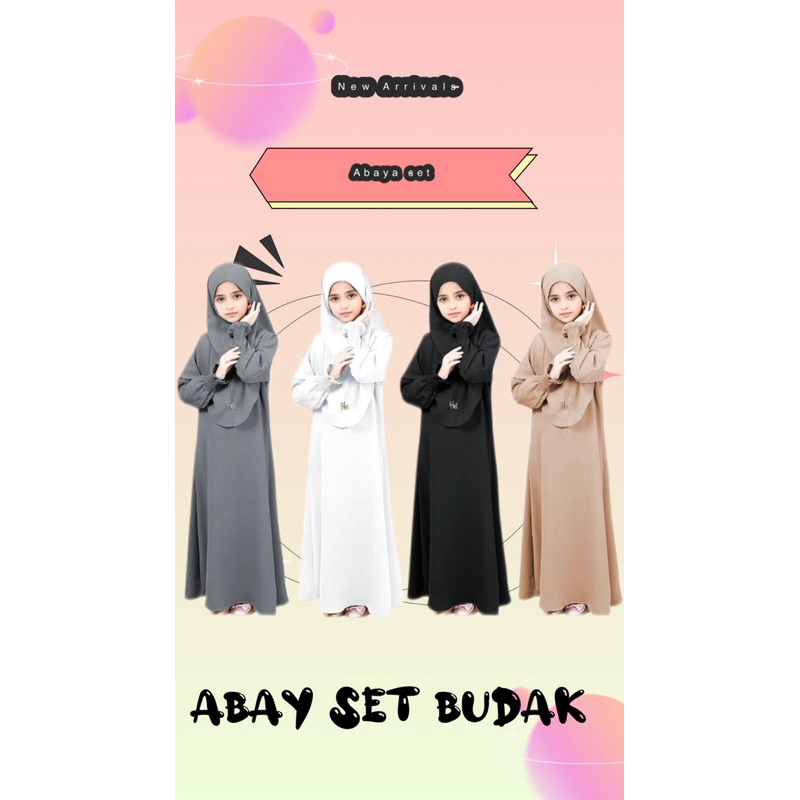 NEW ARRIVAL ABAYA SET BUDAK KHIMAR PERCHUMA (CEY) ผ้าฝ้าย ITALIAN BY FABRIC TEXTILE