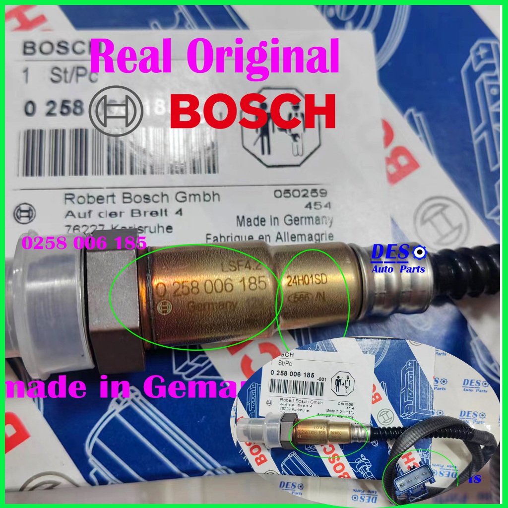 BOSCH O2 เซนเซอร์ออกซิเจน 0258006185 Fit Citroen Berlingo C2 C3 C4 C5 C6 C8 Peugeot 206 306 307 407