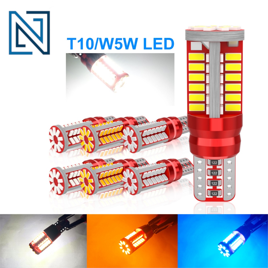 2 ชิ้น T10 57LED Canbus 3014 หลอดไฟ LED W5W 168 194 ไฟภายในรถที่จอดรถป้ายทะเบียนประตู