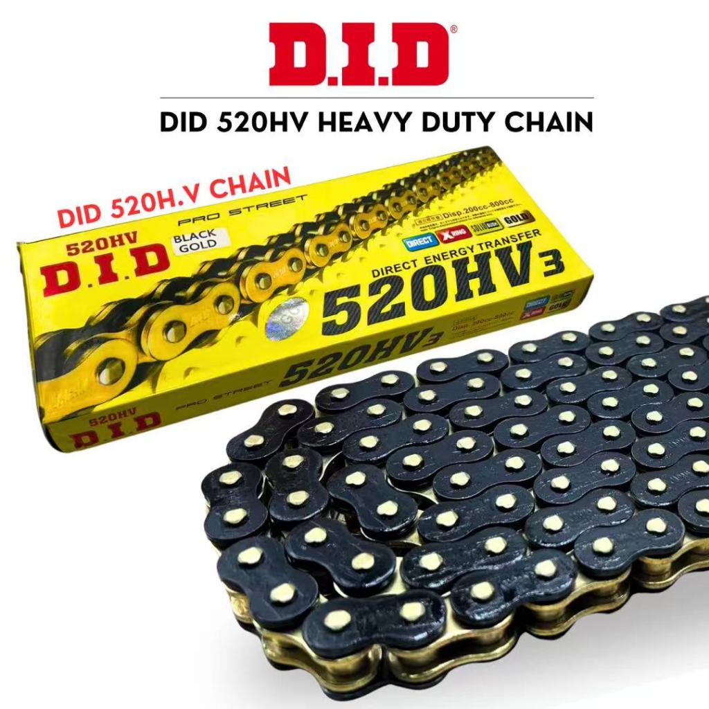 HEAVY DUTY DID CHAIN 520 GOLD CBR250 TZR250 R25 KTN200 TS250I PULSA N200 KLX250 KLX450R DTM250