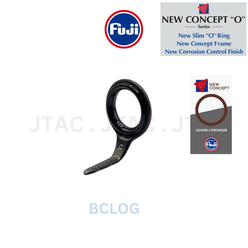 Fuji Guide BCLOG สําหรับ Spinning/Casting Rod พร้อมกรอบสีเทาเข้มฝ้า