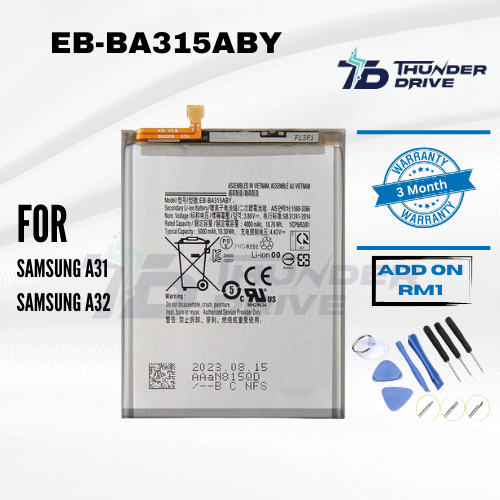 แบตเตอรี่ไดรฟ์ทันเดอร์เข้ากันได้กับ Samsung A31 EB-BA315ABY
