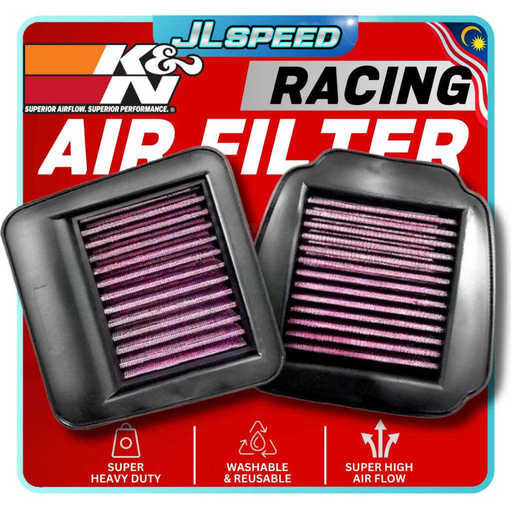 K&n RACING AIR FILTER R25 MT25 R15 MT15 Y15 Y16 LC 135 RS150 RSX 150 AVANTIZ SOLAR BEAT FI NVX NMAX V1 VARIO ADV PCX