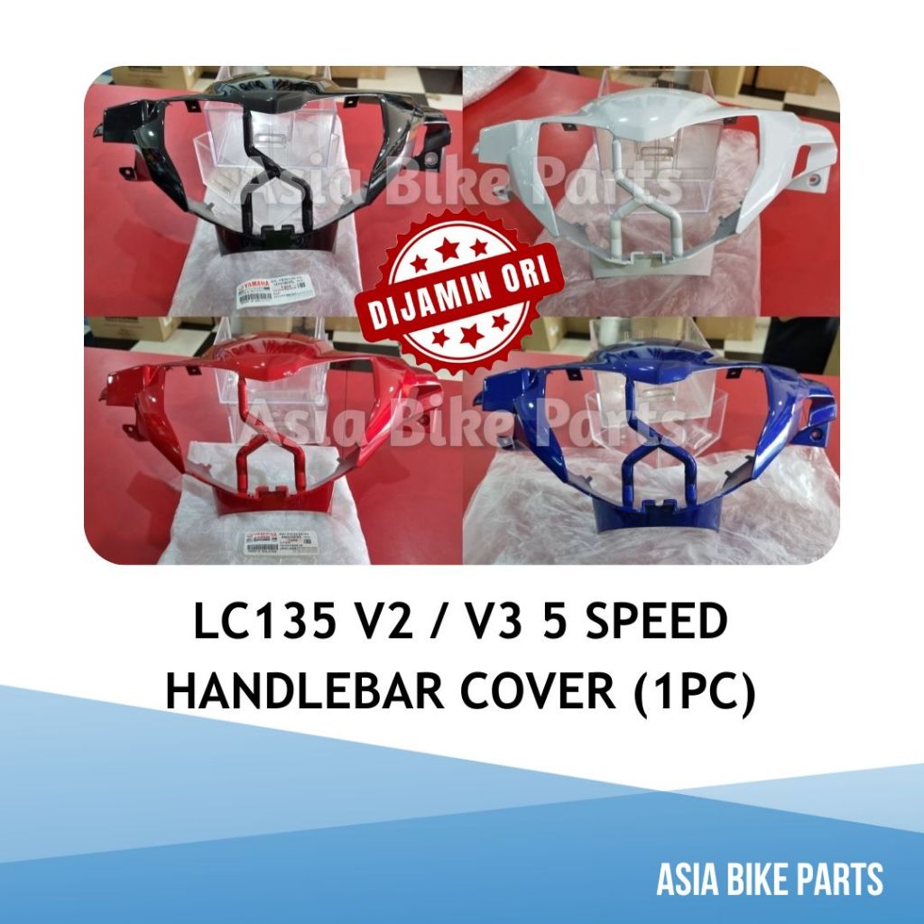 Yamaha LC135 V2 ฝาครอบแฮนด์ 5 สปีด / ฝาครอบ Kepala Hitam Kilat / Putih / Maroon / Biru GP - 55C-F614