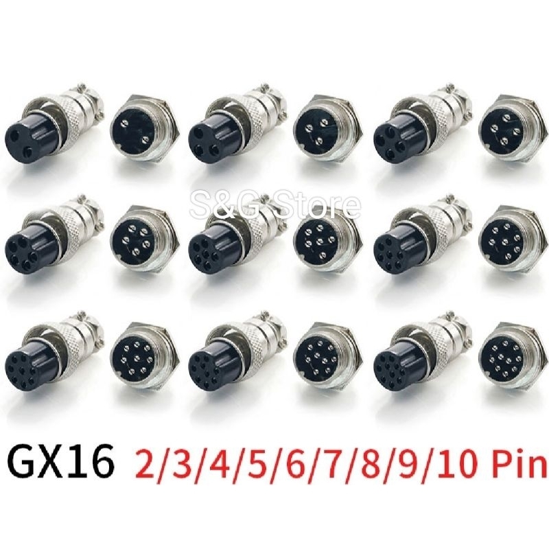 ขั้วต่อการบิน 16 มม. 2pin -10pin แผงชายและหญิง GX16