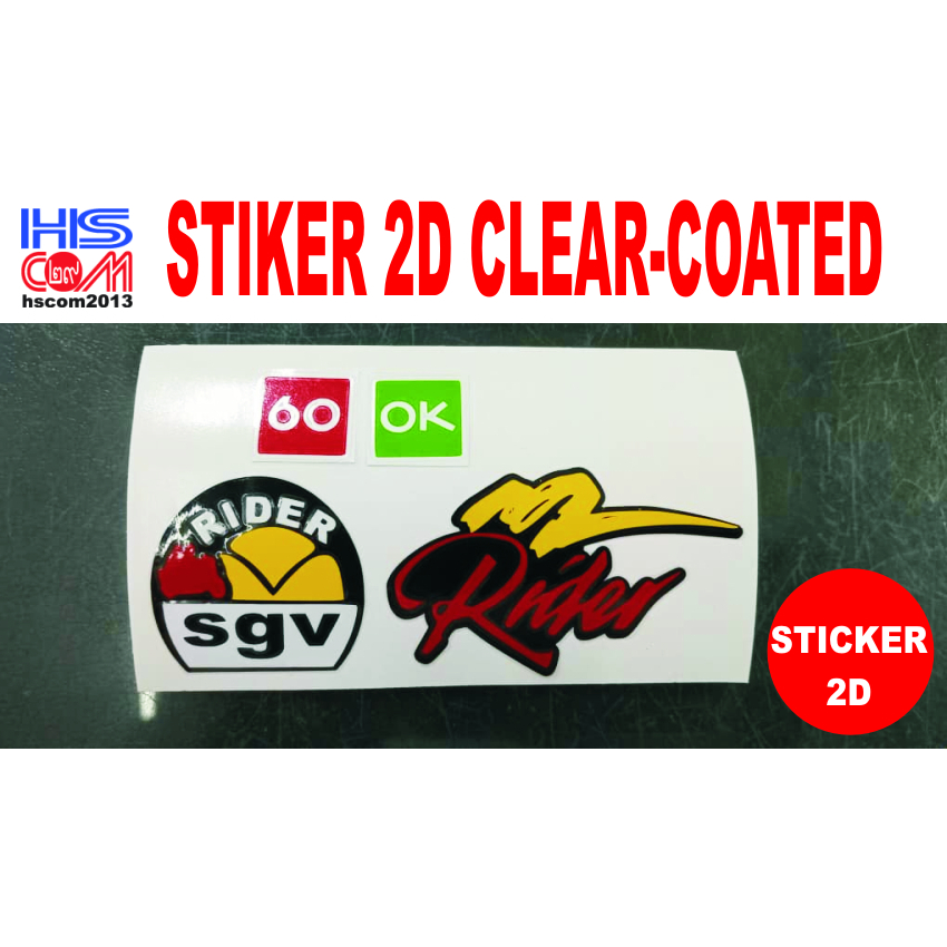 0110 Body Sticker / Stripe / STIKER HELMET SGV RIDER YELLOW N RED