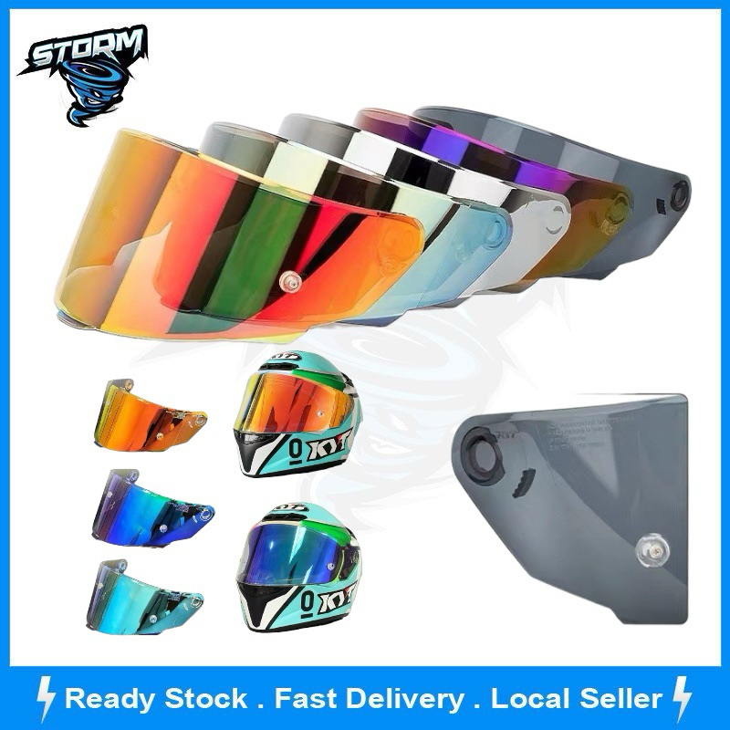 KYT TT COURSE VISOR / KYT FULLFACE HELMET VISOR TT-COURSE SMOKE VISOR RAINBOW PURPLE TITAN CHROME GO