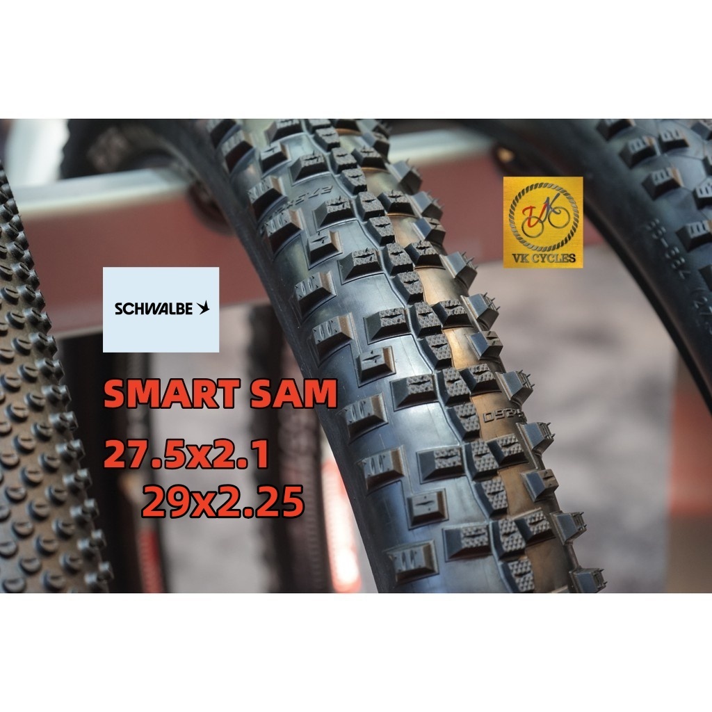 Schwalbe Smart Sam 26x2.0.27.5X2.1 29x2.25 (E-BIKE) Performance MTB Wire Bead Tire Addix 26 x 2.0 27