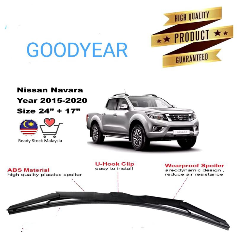 NISSAN NAVARA NP 300 2016-2022 GOODYEAR คุณภาพสูง WIPER BLADE
