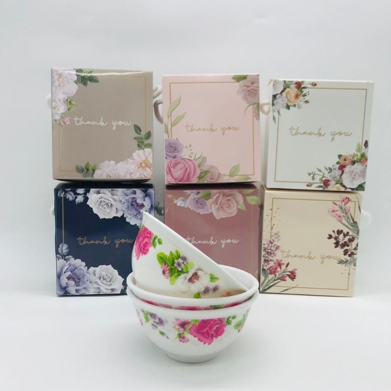 Vantage Doorgift Vantage ชามเมลามีน Cenderahati Kahwin Mangkuk Bunga Vantage