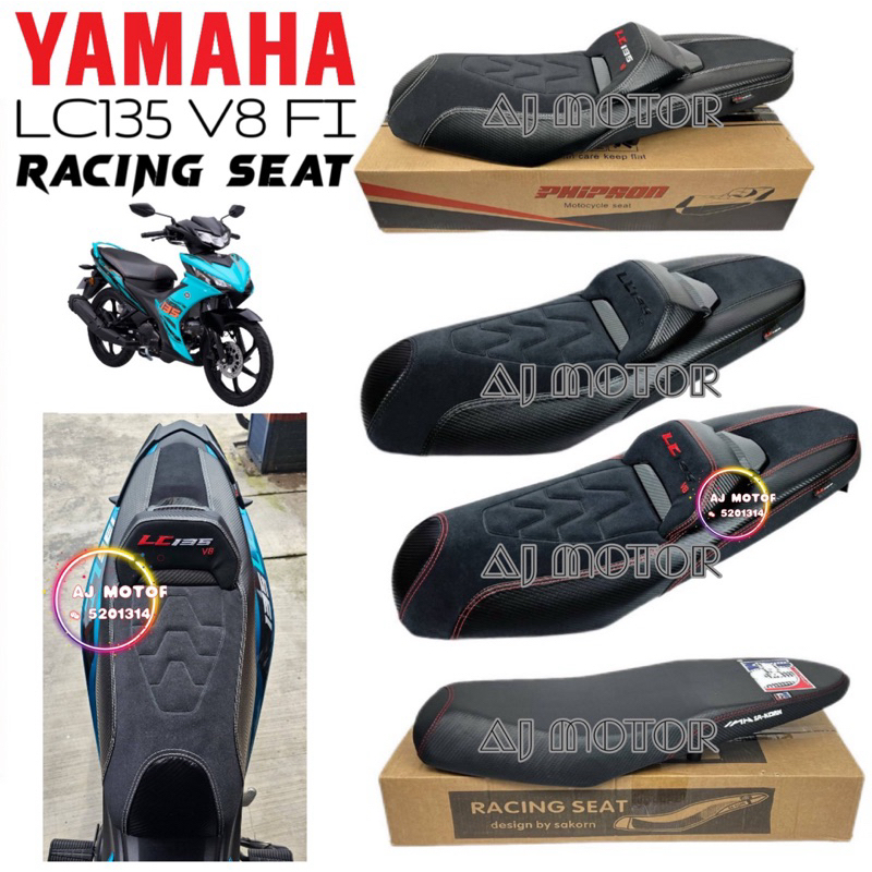 YAMAHA LC135 V8 FI [ RACING SEAT PHIPSON & SA KORN SAKORN ] LC CUSHION SIT CARBON VRX KINGDRAG BODY 
