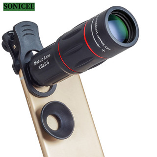 Sonicee 18X 28X Optical Zoom Telephoto Lens Universal Phone Telescope with Clamp for Photography