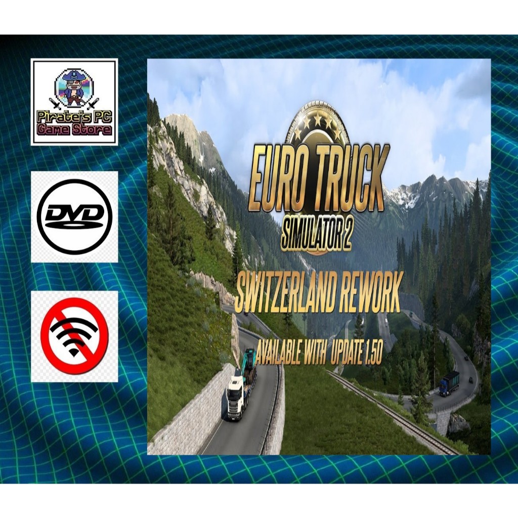 (ดีวีดีพีซี) Euro Truck Simulator 2 (การปรับปรุงการทํางานซ้ําแบบสวิตเซอร์แลนด์)