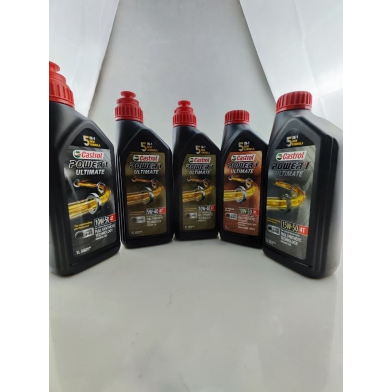 CASTROL สุดยอดน้ํามันเครื่อง FULLY SYNTHETIC 5W40 15W50 10W40 10W50 SUPER BIKE SCOOTER 5W40
