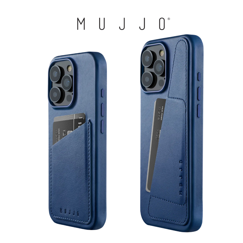 Mujjo Wallet Full Leather Case Magnetic Japanese microfibre Slim Phone Case iPhone 16 Pro / 16 Pro M