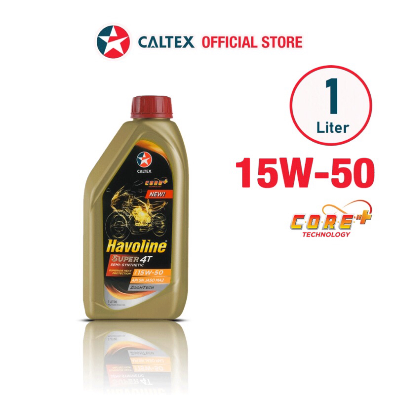 CALTEX HAVOLINE Minyak Enjin 4T Hitam น้ํามันเครื่องสังเคราะห์แท้ Super Supermatic EZY 10W40 สกู๊ตเต
