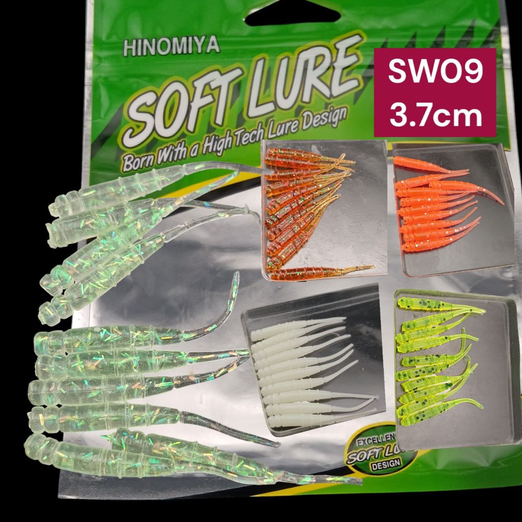 Hinomiya SW09 เหยื่อตกปลาพลาสติกอ่อน AJING ULTRALIGHT 3.7cm