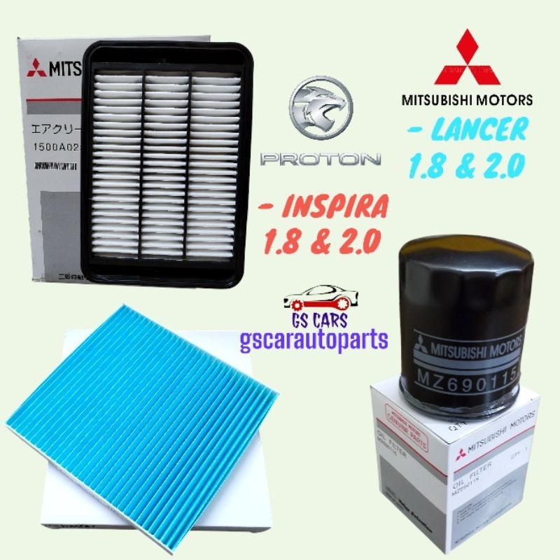 Mitsubishi Lancer/Proton Inspira Cabin Air-Cond Filter 7803A004 กรองอากาศ 1500A023 กรองน้ํามัน MZ690
