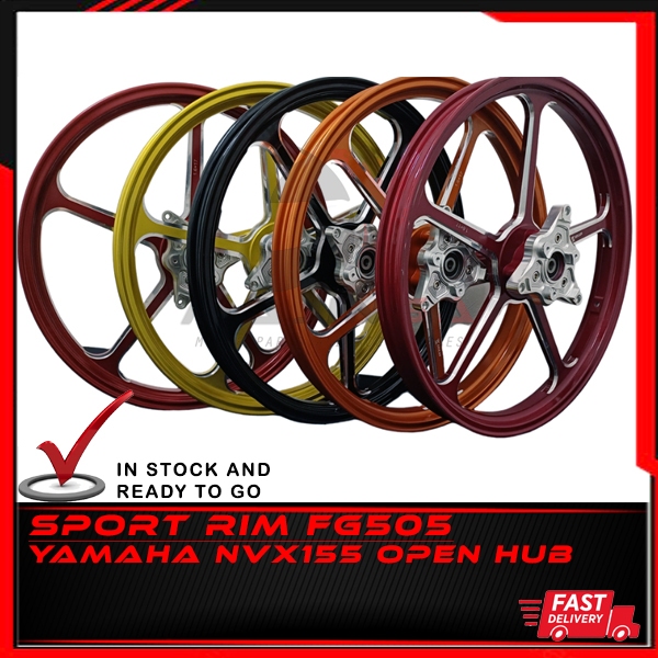 NVX155 AEROX 155 FG505 SPORT RIM 1.60/1.85 CNC FORGED MOTORCYCLE RIM OPEN HUB
