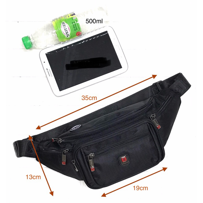 X Logo Multi-Zipper Premium Men กระเป๋าคาดเอวกระเป๋ากระเป๋ากระเป๋าคาดหน้าอก