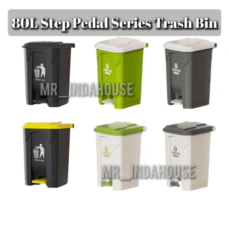 80L ความจุขนาดใหญ่ Step Pedal Series ถังขยะ/Tong Sampah 80 ลิตร – Siri Pedal Kapasiti ขนาดใหญ่