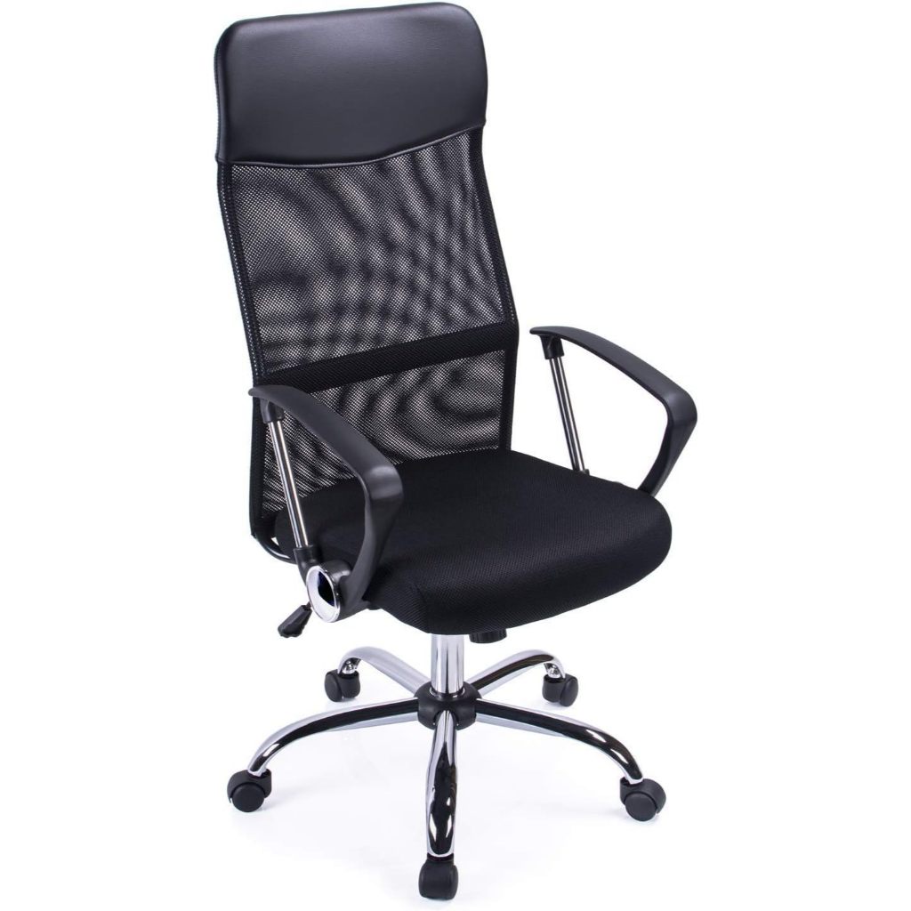 Exofcer High Curved Back Mesh Home Office Chair Executive Computer High Adjustable Swivel Desk Chair