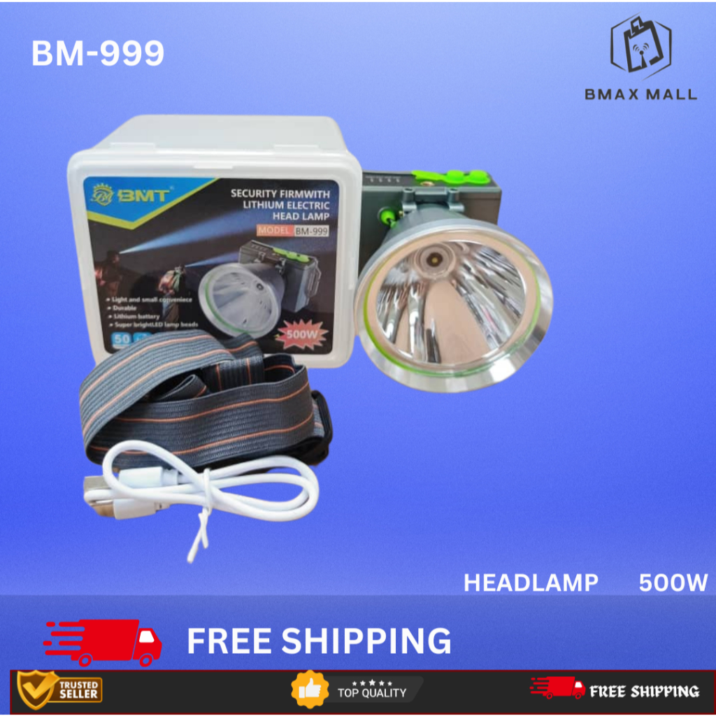 ไม่ซ้ําใคร BM-999 Drove ไฟหน้าแบบใช้แบตเตอรี่ ตกปลา/การล่าสัตว์/เซ็ตติ้งแคมป์ ไฟหน้าสปอตไลท์ Lampu K
