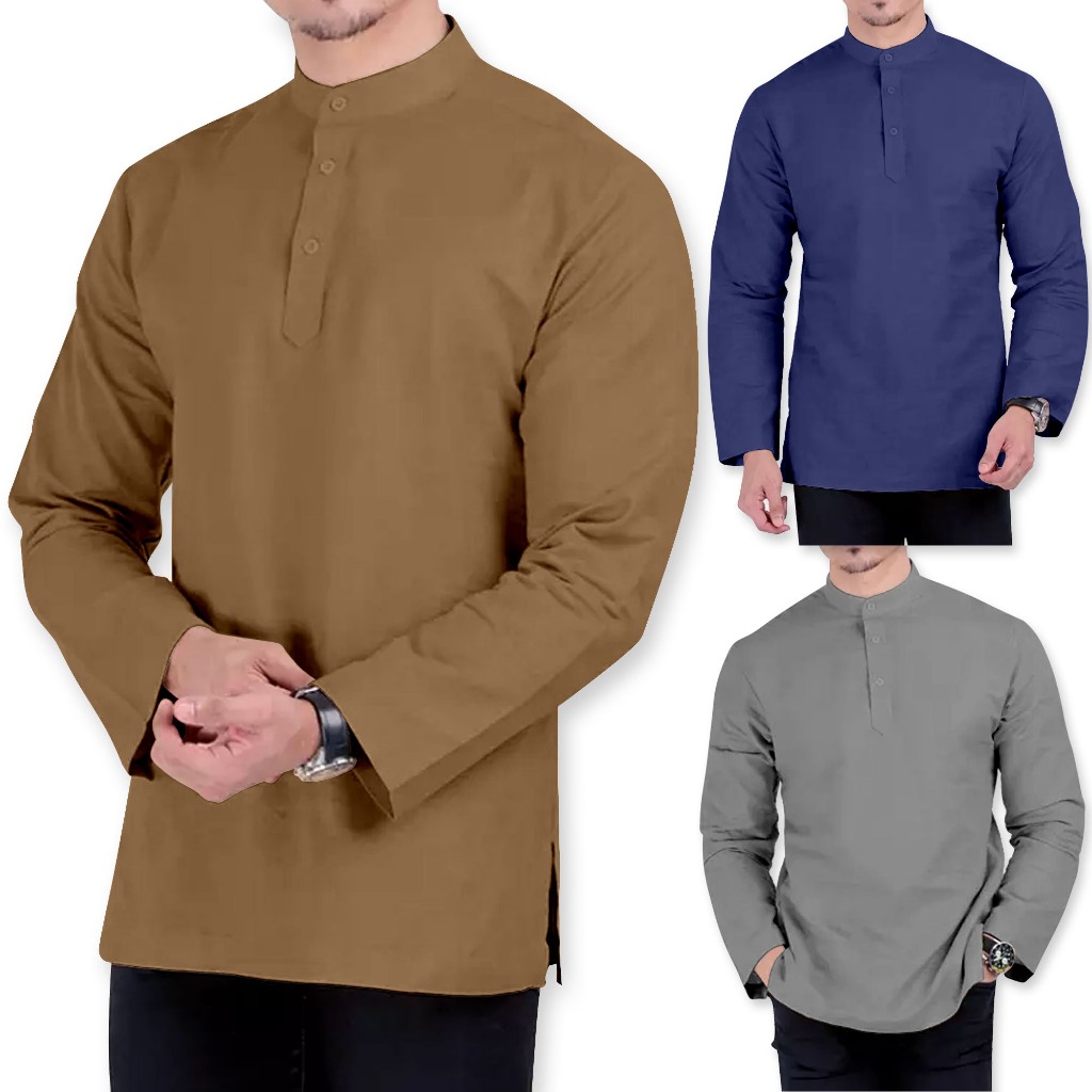 ผู้ชาย KURTA SLIM FIR KURTA BEROLAR KURTA POCKET 2024