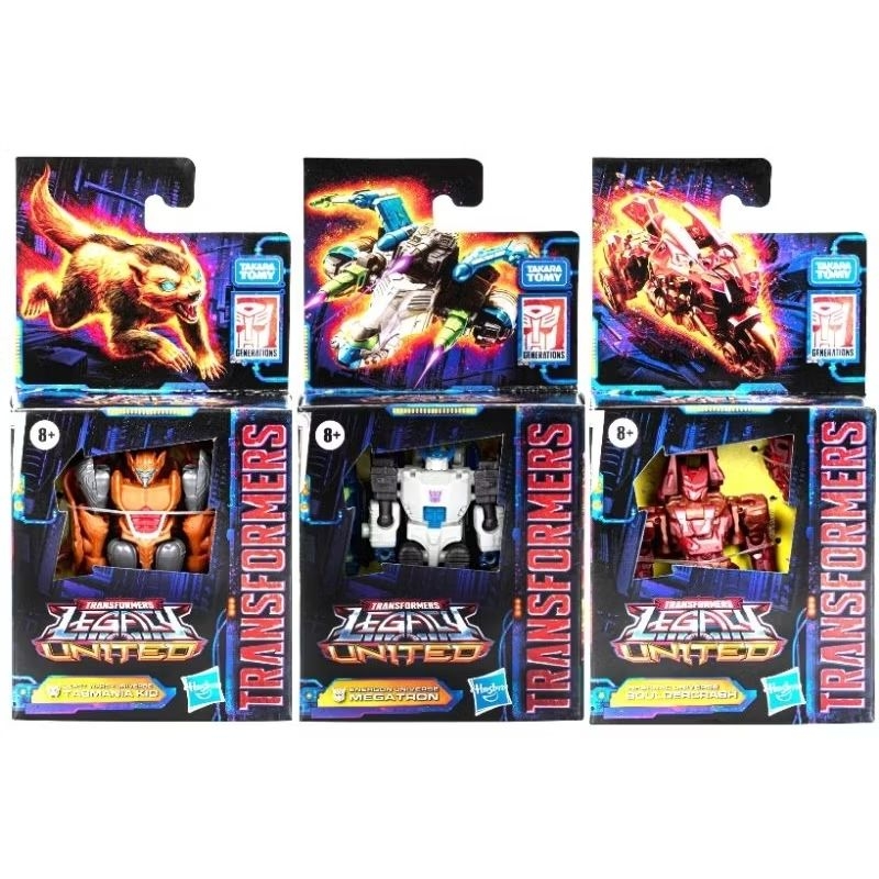 Transformers Legacy Core Energon Megatron Cheetor Beast Wars II Tasmania Kid Bouldercutter
