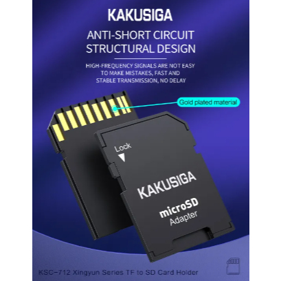 KAKU KSC-712 XINGYUN TF ถึง SD Card Holder TF Card Converter Super Speed Fast Data Delivery Beat Car