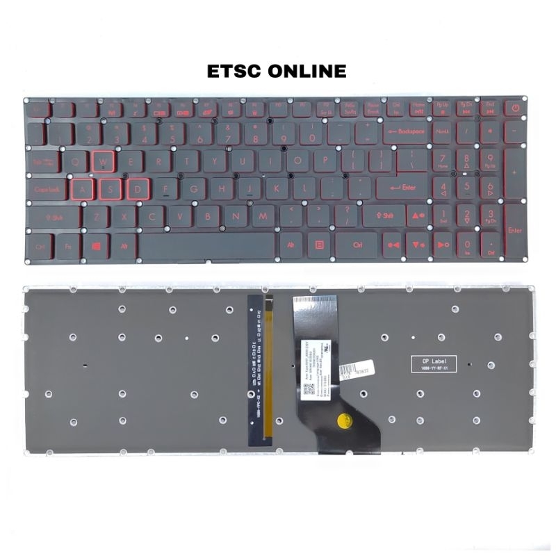 Keyboard Acer Nitro 5 AN515-51 52 AN515-53 N16C7 N17C1 N17C7 Laptop Keyboard US Backlit