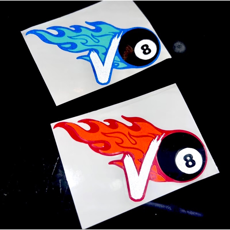 สติ๊กเกอร์ V8 Ball Api Reflect Cutting Viral