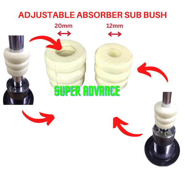 โช้คอัพแบบปรับได้ Bump Stoper Stopper Universal Inner Sub Bush abosrber Bush Stopper Depan Belakang MYVI ADJUSTABLE