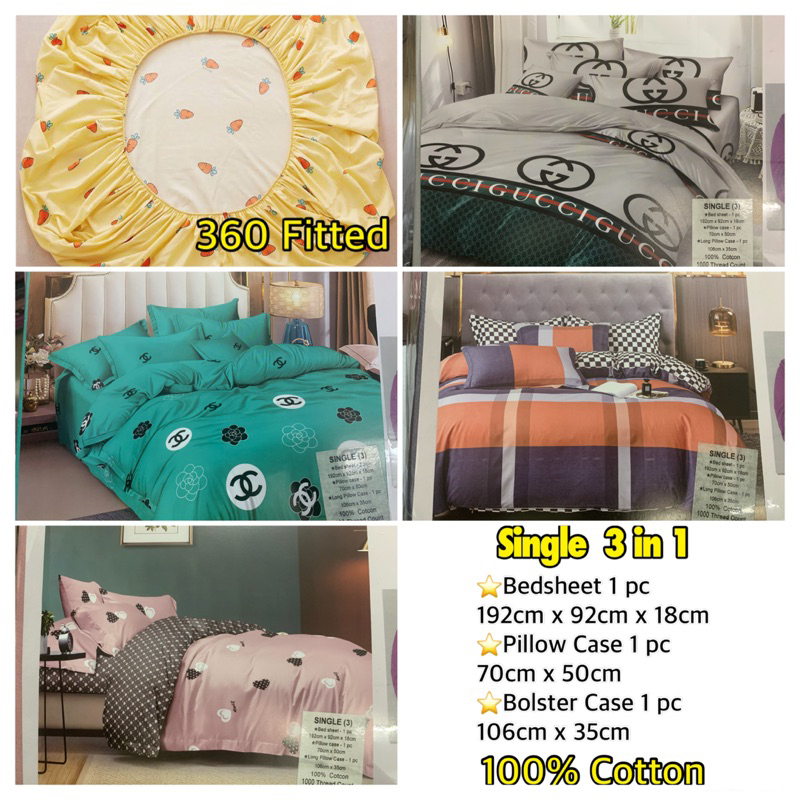 CADAR BUJAANG SINGLE BEDSHEET ผ้าฝ้าย 100%