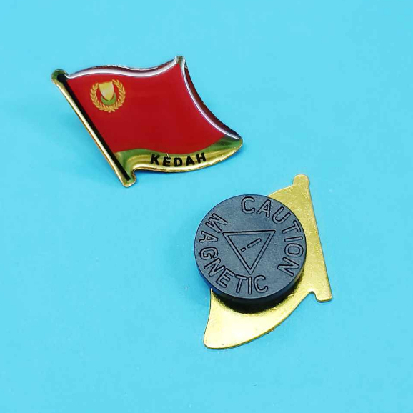 Kedah State Flag Magnetic มีโลโก้ Kedah Negeri Bendera Negeri Kedah Magnetik