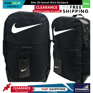 Nike SB Swoosh Black 20 Litre กระเป๋าเป้สะพายหลัง เหมาะกับการพกพาเดินทาง เล่นกีฬา