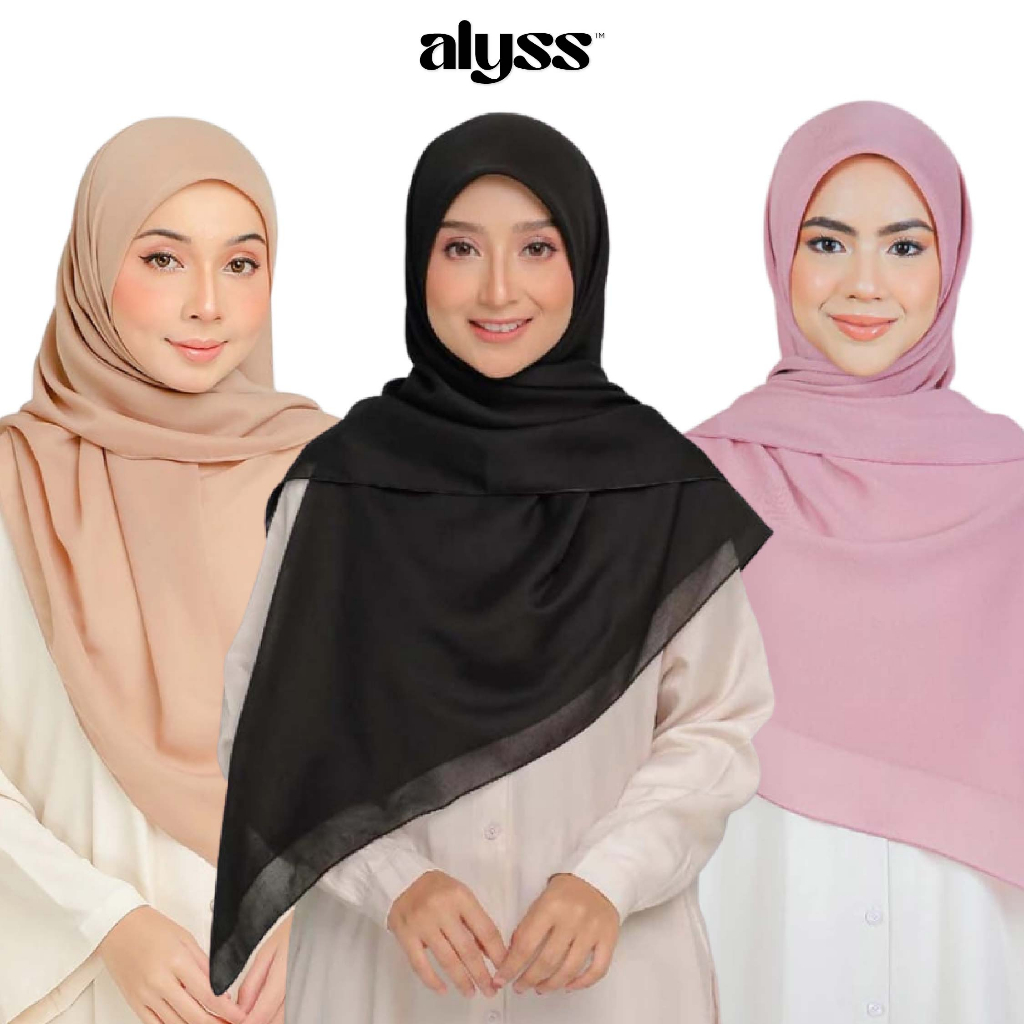 ALYSS Tudung Bawal SURI ผ้าฝ้ายพรีเมี่ยมธรรมดา Voile Dang 50 & 60 [AS-IS]