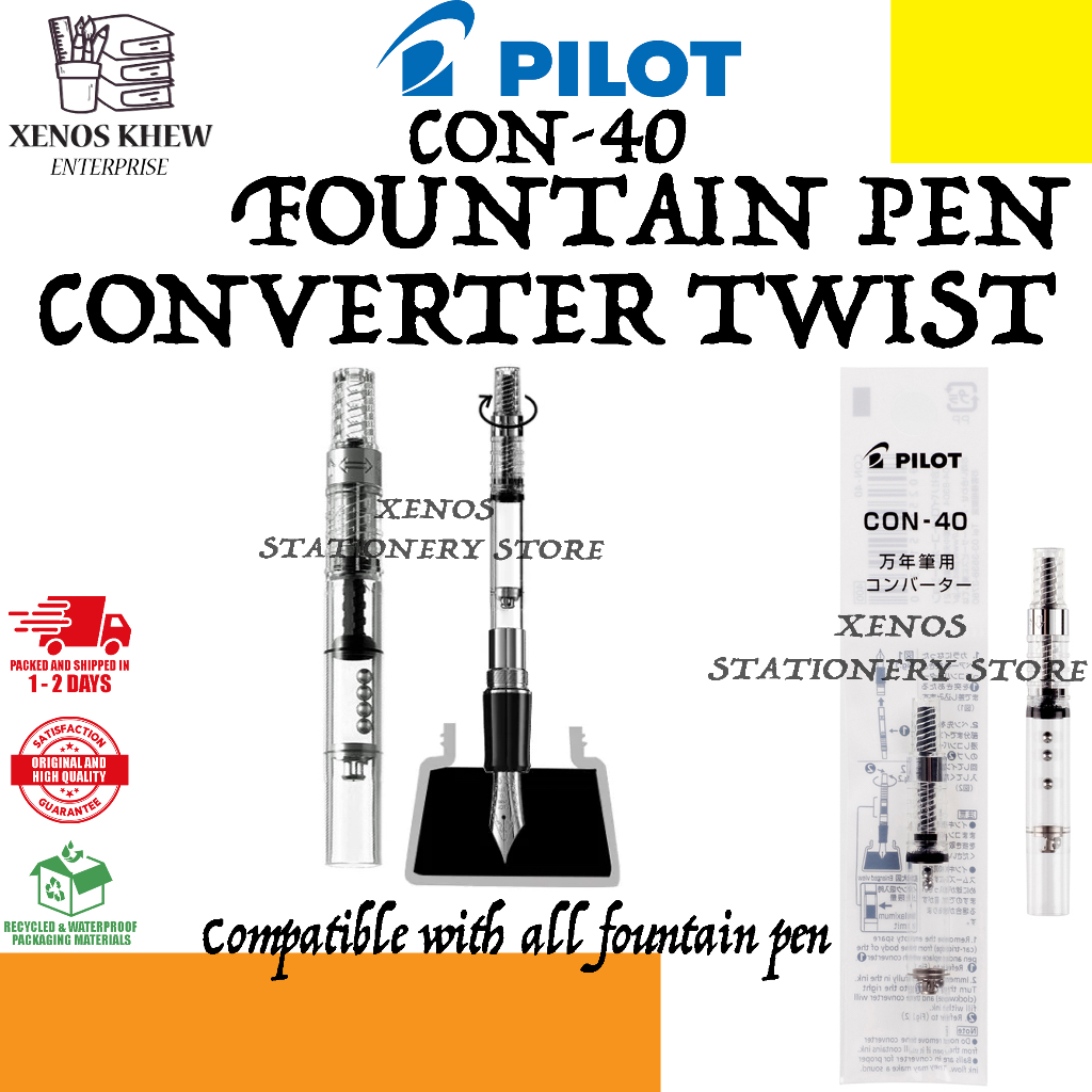 PILOT PEN FOUNTAIN PEN INK CON40 / PILOT CON40 FOUNTAIN PEN INK CONVERTER